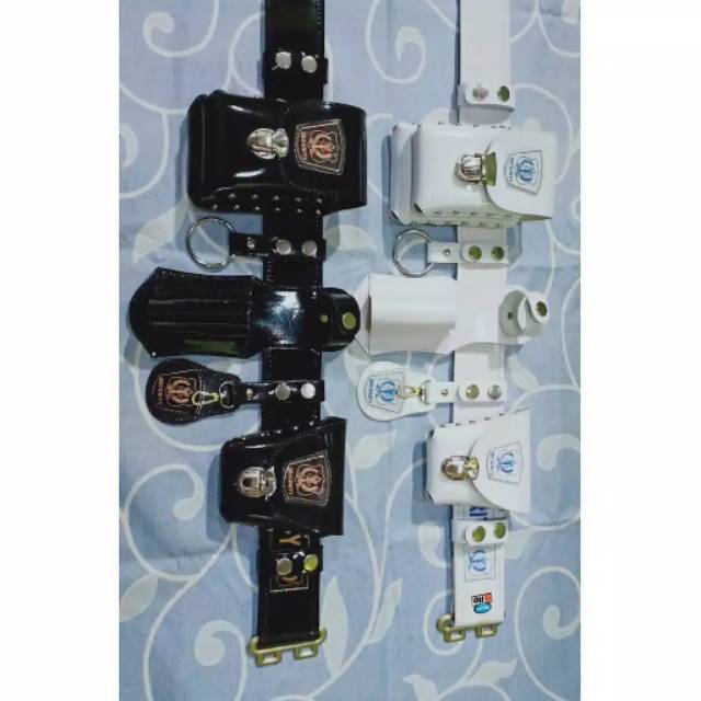Sabuk Kopel Satpam Security Fullset Hitam &amp; Putih Tanpa Kepala Bangkol Atribut Perlengkapan Instansi Satpam Security - KS02