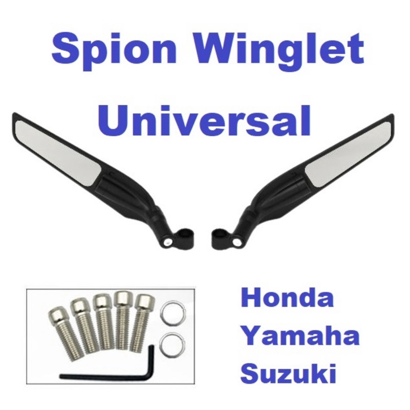 PROMO SPION WINGLET STEALTH MODEL RIZOMA F22 BLACK R ZX25R NMAX OLD DAN NEW NINJA 250FI KARBU CBR R15 R25  REAL MIRROR DLL UNIVERSAL SEMUA MOTOR KEMASAN BUSA FREE KUNCI L TERMURAH