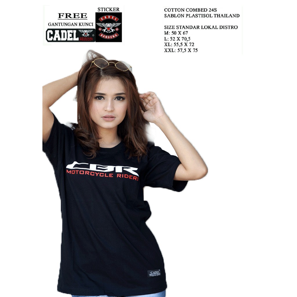 Kaos HONDA CBR Club CBR02 Baju Distro Komunitas Bikers keren berkualitas motor BONUS stiker CADEL