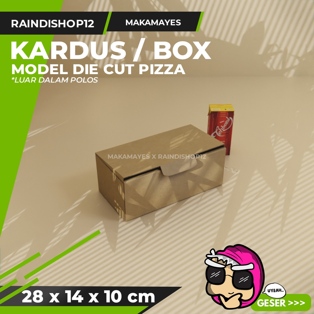 

(MIN 5 PCS) BOX 28 X 14 X 10 CM KARDUS DIE CUT PIZZA KEMASAN PACKAGING KADO