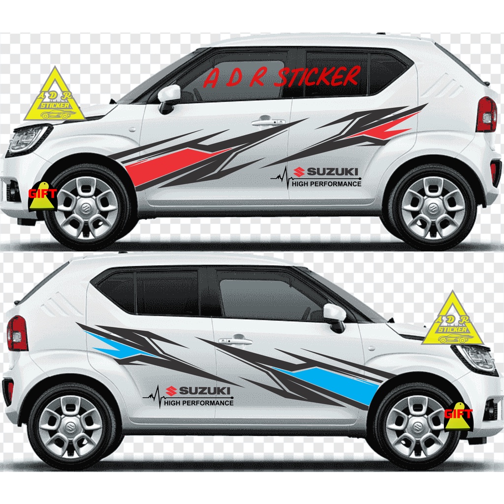 Jual Sticker Mobil Suzuki Ignis Sticker List Tribal Mobil Suzuki Suzuki