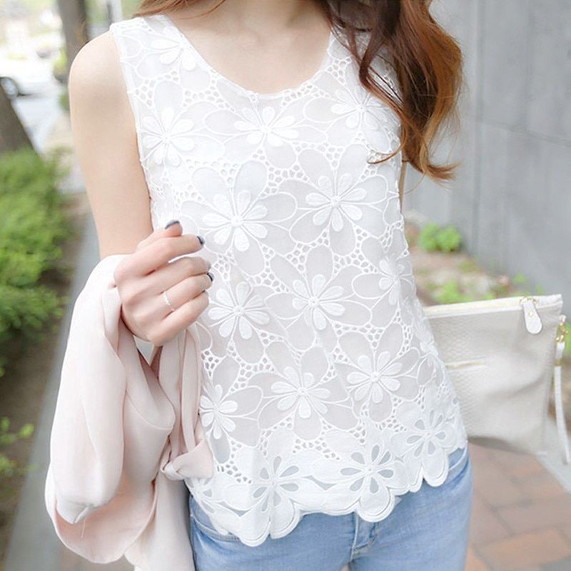 IMPORT Blouse Lace Korea Renda