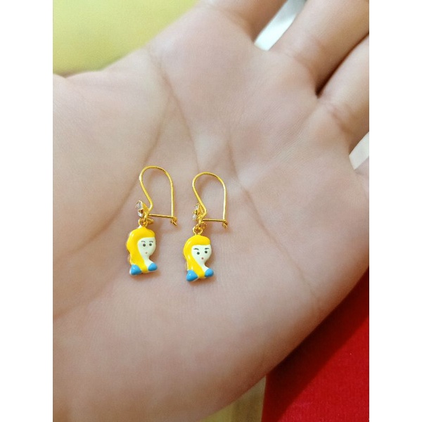 ANTING ANAK FROZEN PERAK 925 LAPIS MAS