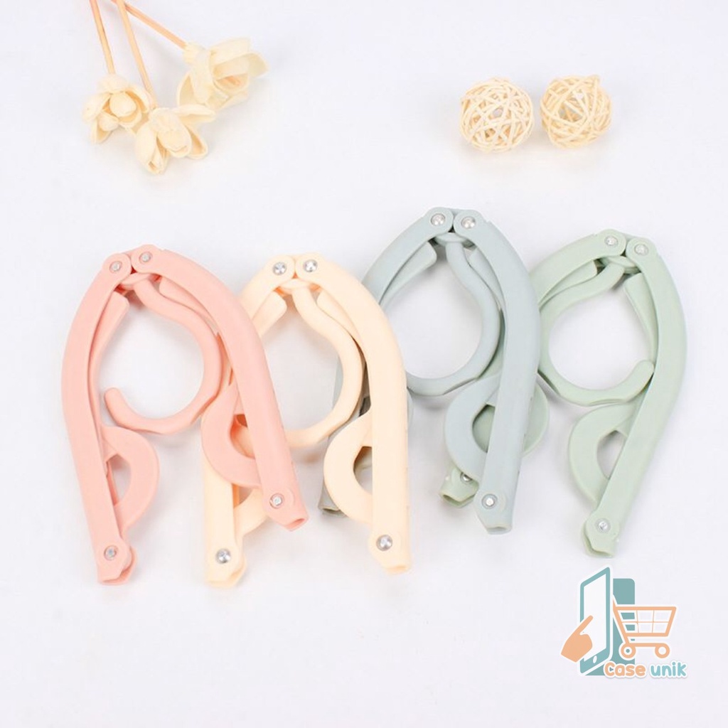 RT72 GANTUNGAN HANGER BAJU LIPAT PORTABLE TRAVEL PLASTIK CS3931