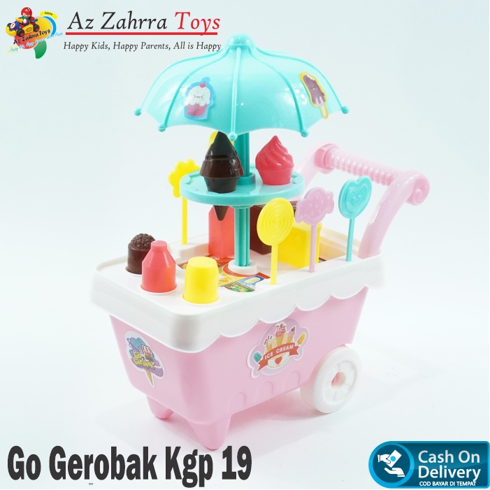 Mainan Anak Gerobak Es Krim Plastik Go Gerobak KGP 19/18 Stroller MURAH