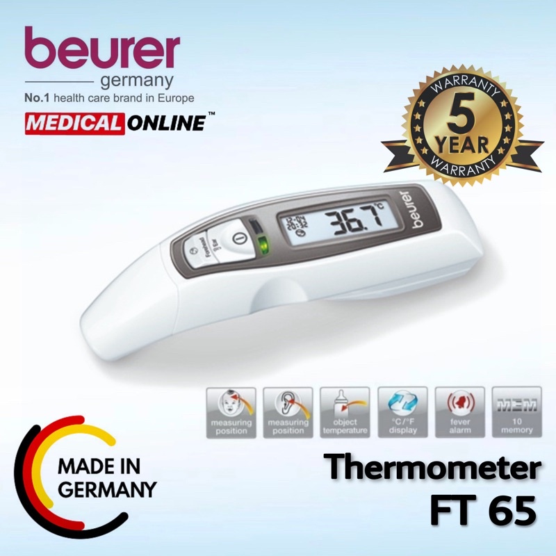 THERMOMETER BEURER FT65 DIGITAL BAYI &amp; DEWASA 6 IN 1 FT-65 BEURER GERMANY TERMOMETER MEDICAL ONLINE