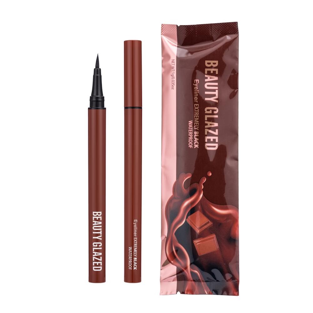 Beauty Glazed Chocolatte Extremly EYELINER BLACK Waterproof Longlasting Eyeliner Beauty Glazed Eyeliner Waterproof Beauty Glazed