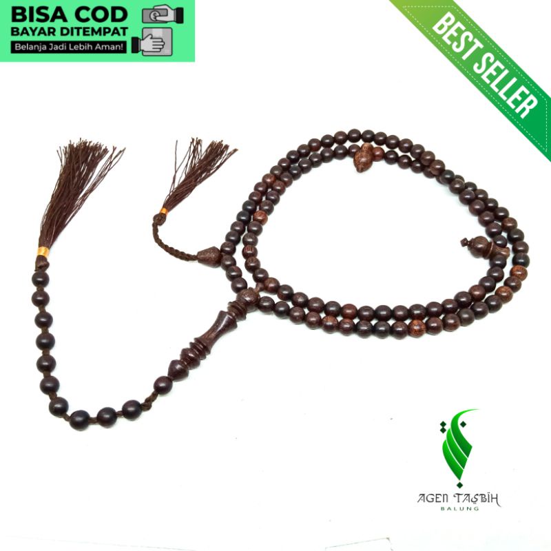 Tasbih Kayu Galih Asem Size 6mm Kualitas Tasbih Antik Super!!