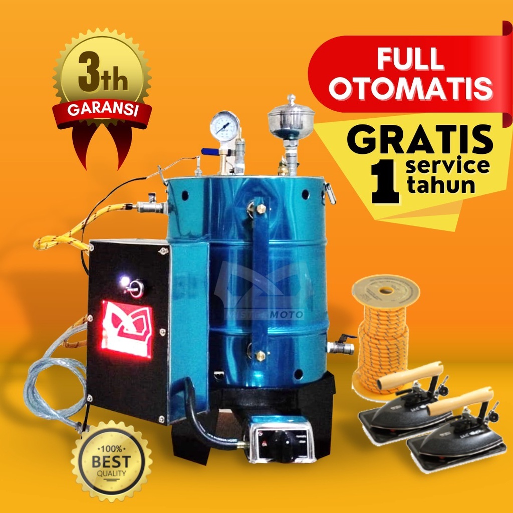 Jual Setrika Uap Steam Boiler Mistermoto Full Otomatis Air Dan Api Setrika Murah Shopee