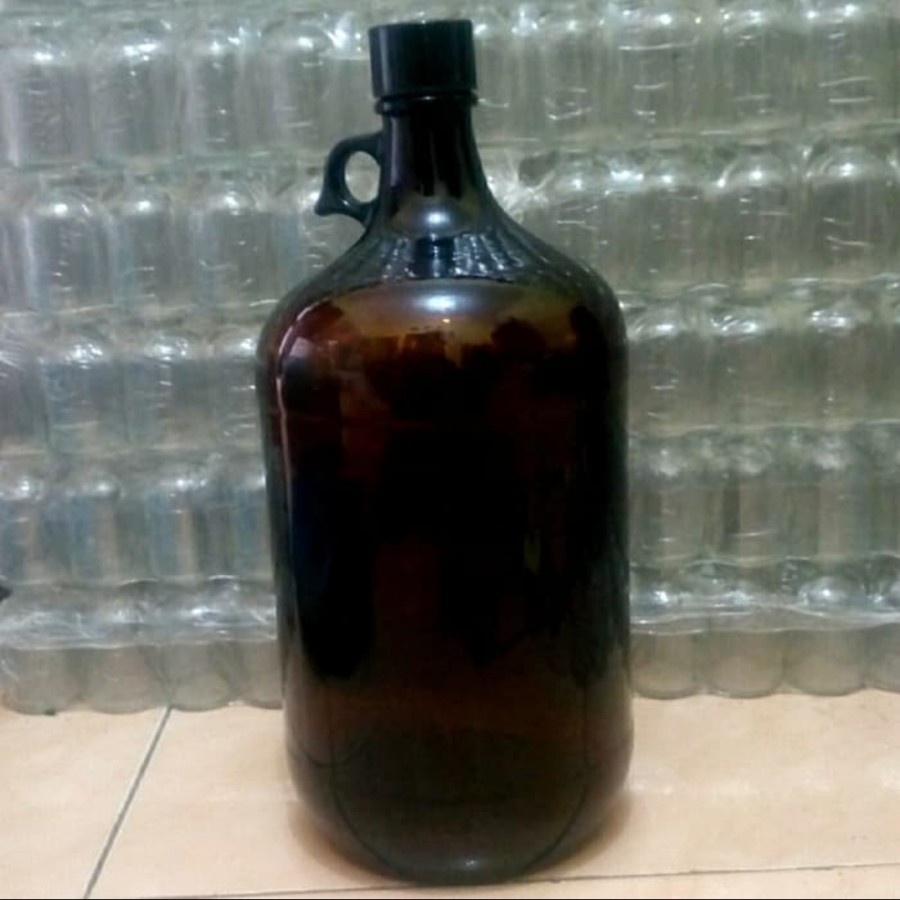 botol kaca 4 liter botol coklat amber