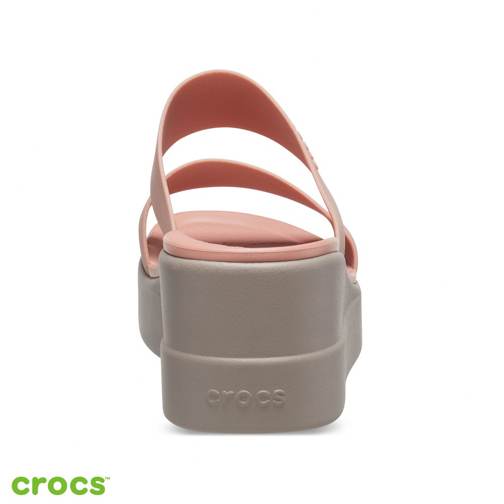 CROCS BROKLYN SLIDE / SANDAL FLIP FLOP / SANDAL WANITA / FASHION WANITA / FASHION KOREA  - PEACH