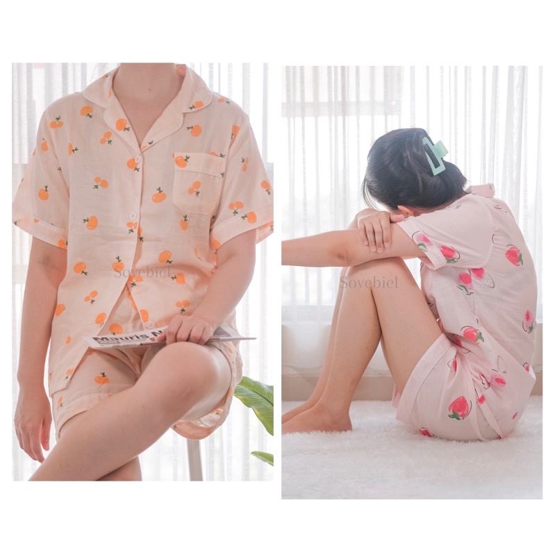 Baju Tidur Wanita Dewasa Celana Pendek Korea Style Jeju Collection Sovebiel