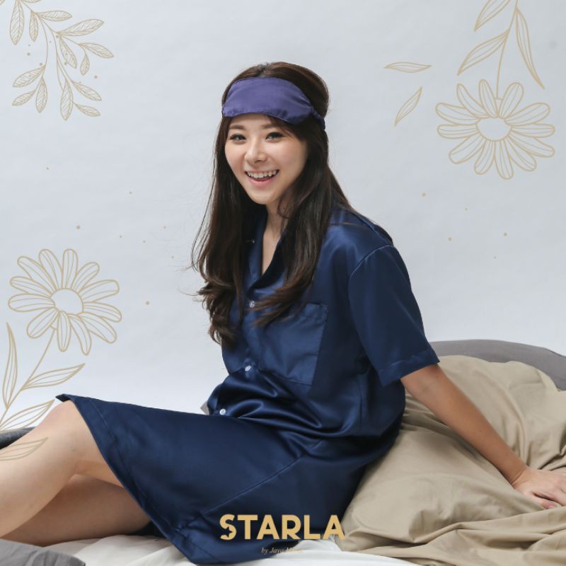 GROSIR DRESS SATIN BAJU TIDUR WANITA PIYAMA DEWASA DRESS PAJAMAS SATEN SATIN MURAH STARLA