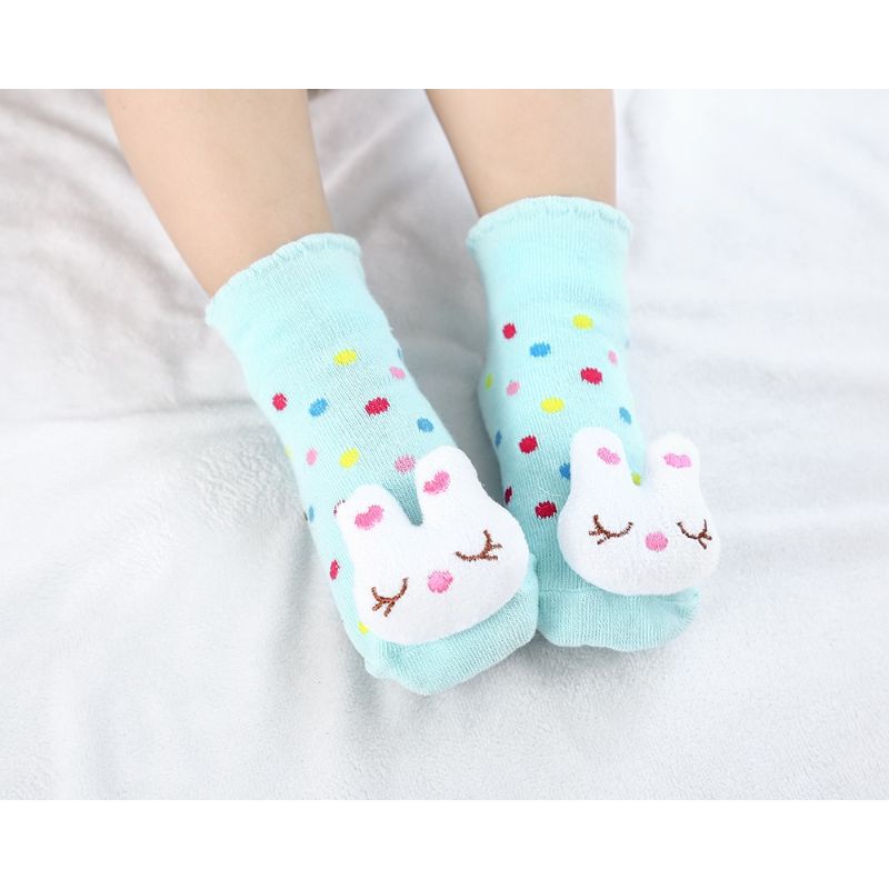 kaos kaki anak bayi anti selip/kaos kaki bayi import 3D boneka timbul