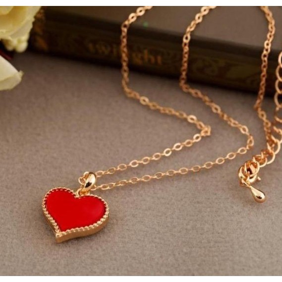 Kalung Rantai Wanita Liontin LOVE Korea Women Fashion Jewelry Alloy Aksesoris Perhiasan Cewe