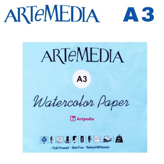 

Promo Artemedia Watercolour Paper A3 isi 5 lembar/ Kertas Khusus Cat Air A3