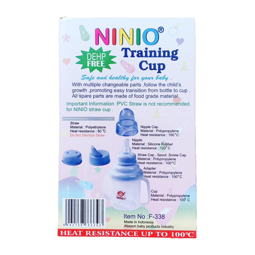 3 in 1 Training Cup Botol Minum Bayi Ninio Dot Baby Perlengkapan Makan Bayi Anak Murah Perlengkapan