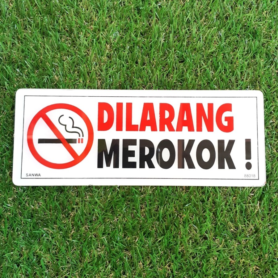 Jual Sign Board Acrylic Dilarang Merokok Akrilik Peringatan Sign Label Indonesia Shopee Indonesia