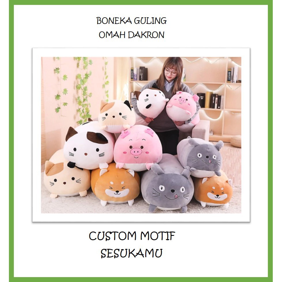 boneka guling kawaii lucu kucing / bantal boneka karakter / bantal guling boneka