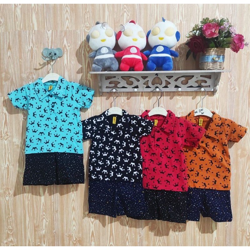 PROMO 2-5Th Setelan Baju Import Anak Xunkids , Kaos Anak Lengan Pendek Motif Lucu Murah / Baju Anak