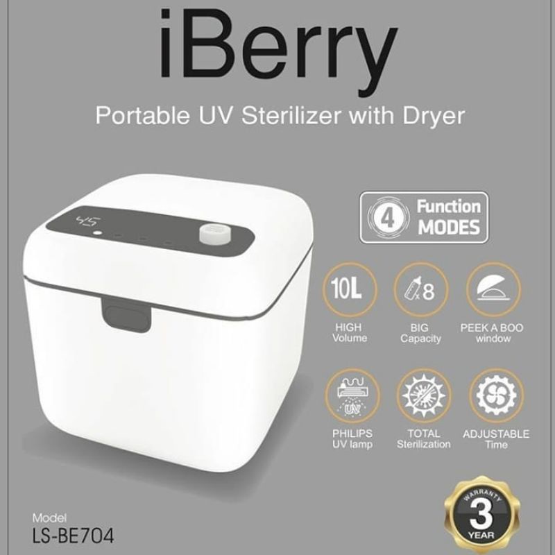 iBerry UV Sterilizer Portable with Dryer LS-BE704