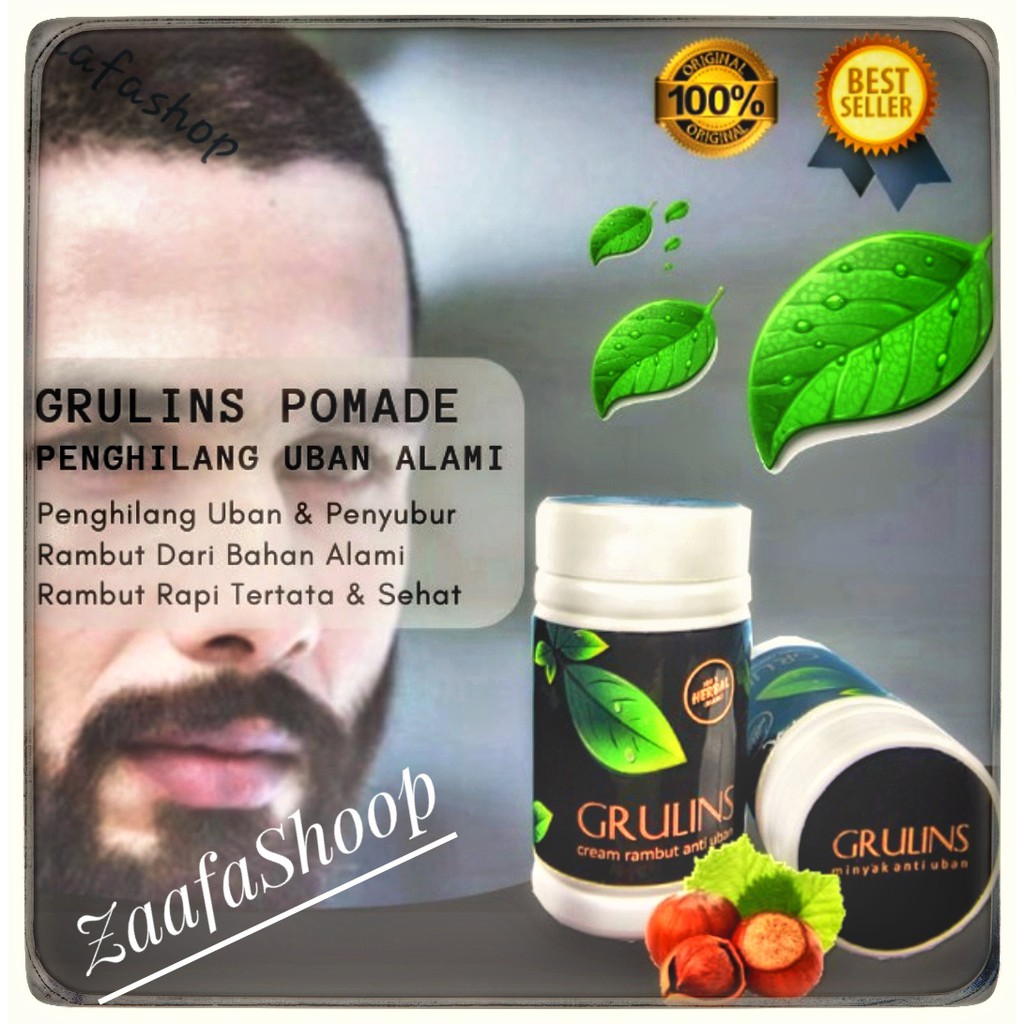 Pomade Penghitam Rambut Grulins Menghilangkan Uban Alami Shopee Indonesia