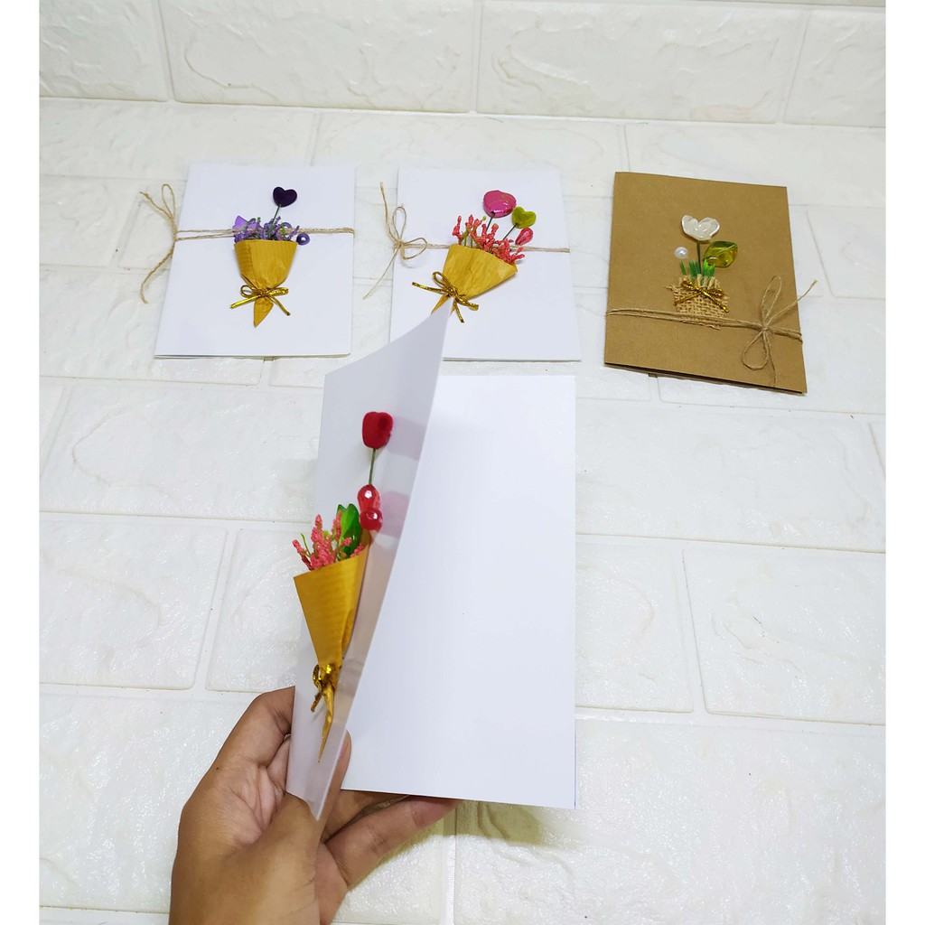 Kartu Ucapan Bunga Mote - Thanksgiving card - kartu Aesthetic