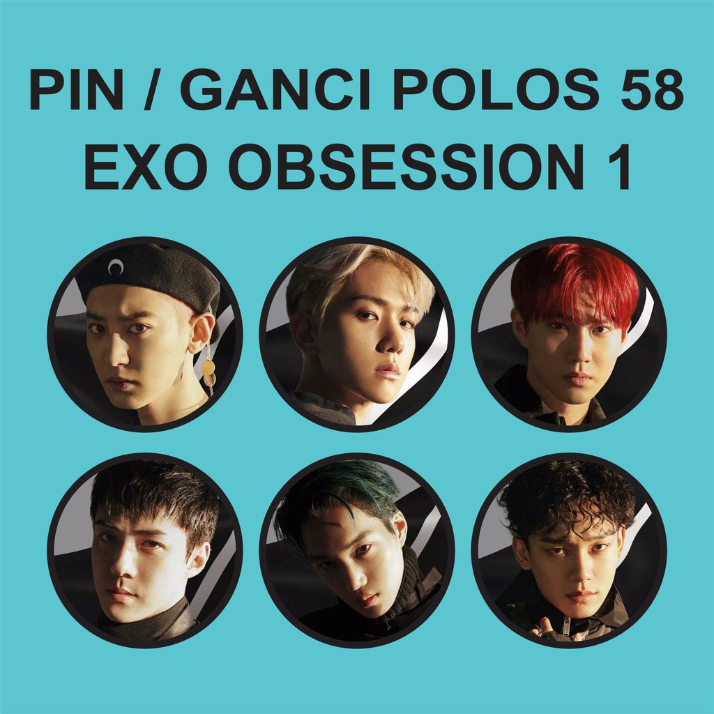 (READY STOCK) PIN / GANTUNGAN KUNCI POLOS 58 MM - EXO OBSESSION 1