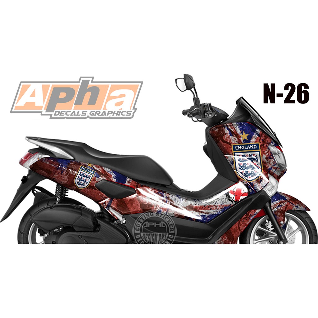 STICKER MOTOR DECAL YAMAHA NMAX OLD ENGLAND