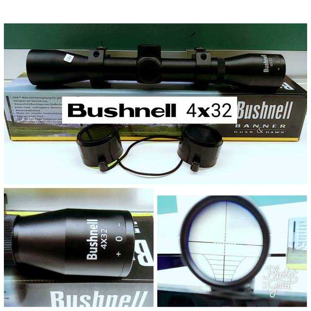 Teropong Bushnell 4x32 Fix Zoom Sepaket Mounting Single Baut / Teleskop Bushnell Range Finder