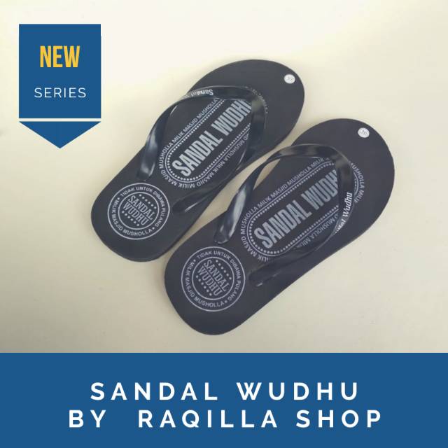 Termurah Paket 10 Pasang Sandal Wudhu Masjid  musholla Black Series (SWH001)