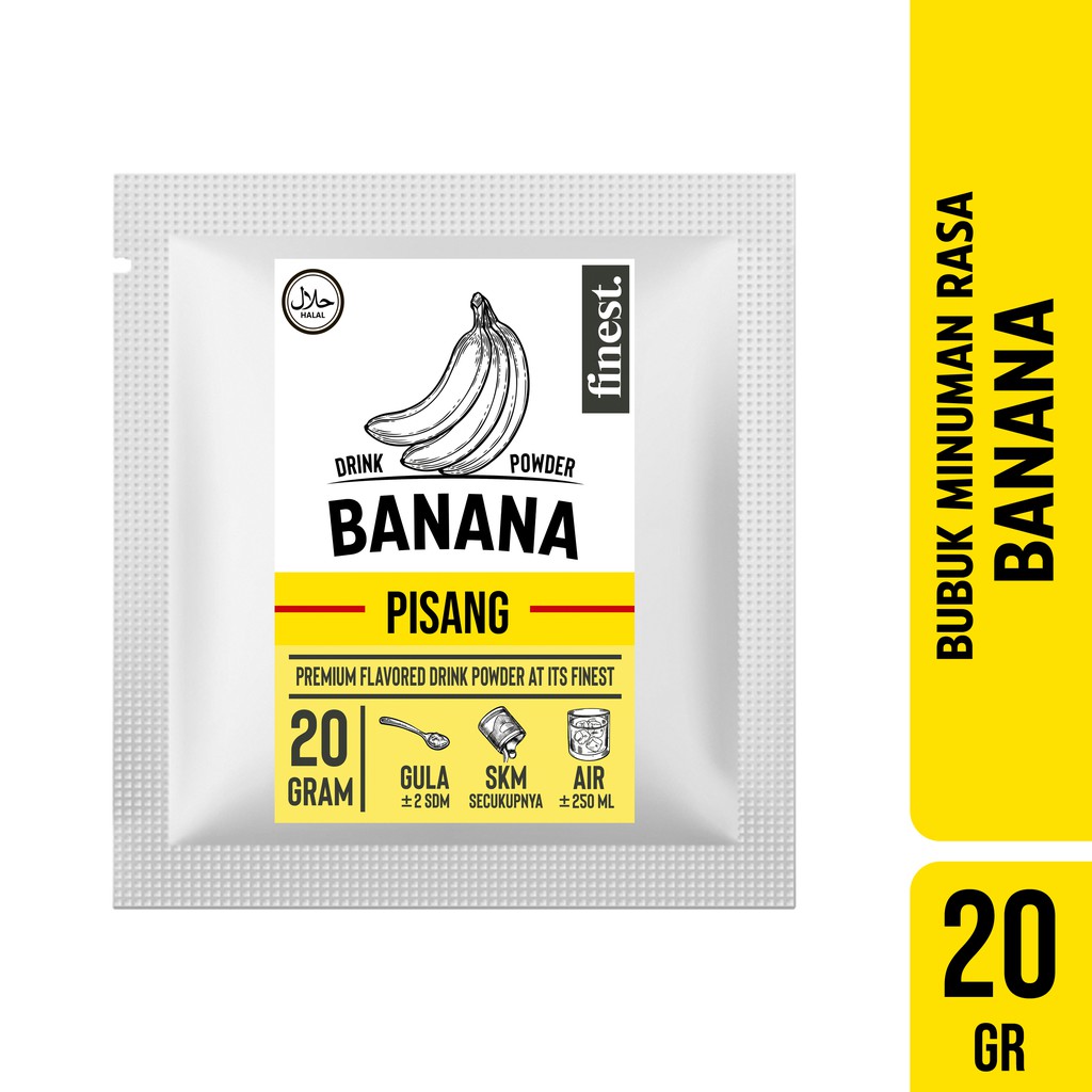 

Bubuk Minuman Rasa Pisang Drink Powder Kemasan Sachet 20 Gram