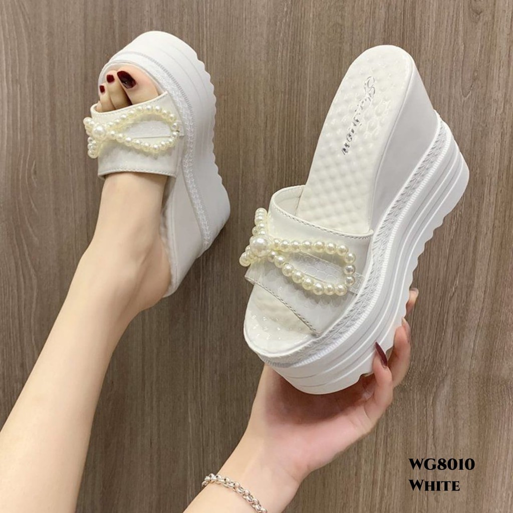 PRF Sandal Wedges Highsole Pearl Korea Shoes WG8010