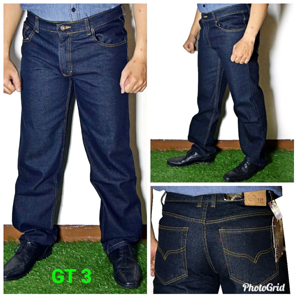 NEW celana panjang levis pria bahan soft jeans warna biru dongker Celana Keren