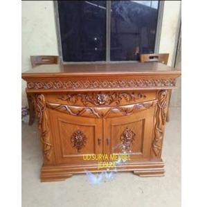 Meja tv model kecil ukir bahan kayu jati kabinet meja konsol bufet rak tempat tv jati ukir
