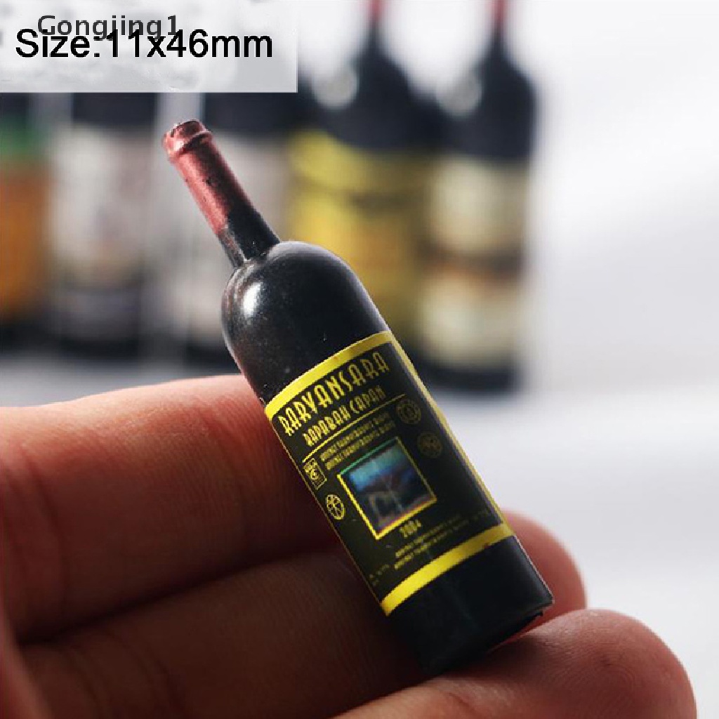 Gongjing1 5Pcs Miniatur Botol Wine Skala 1: 12 Untuk Dekorasi Rumah Boneka