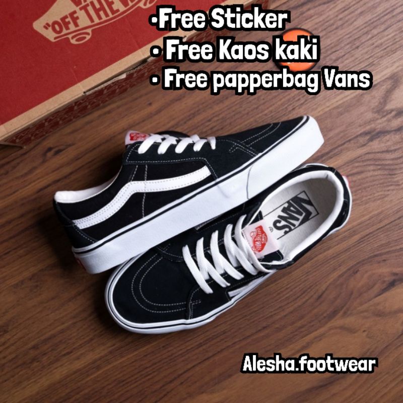 Sepatu Vans SK8 Low Black-White / Vans SK8 Classic Terlaris / Vans SK8 Import Hight Quality / Vans Sketboard classic SK8 Premium BNIB