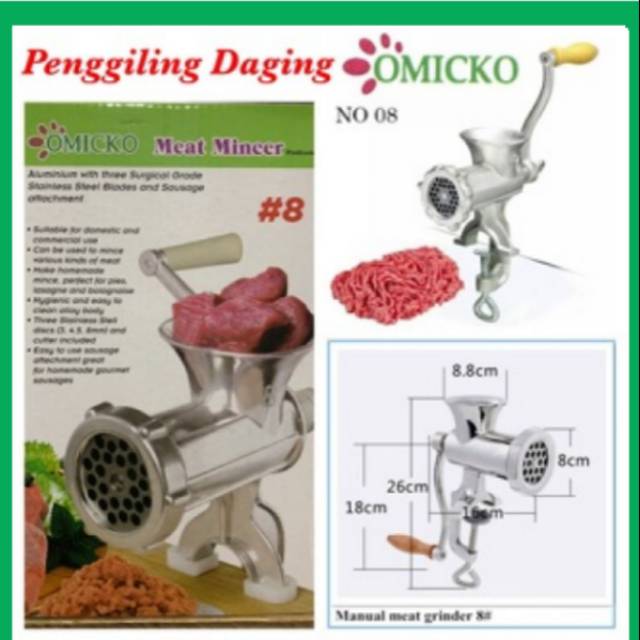 Gilingan daging kacang Manual murah no 8