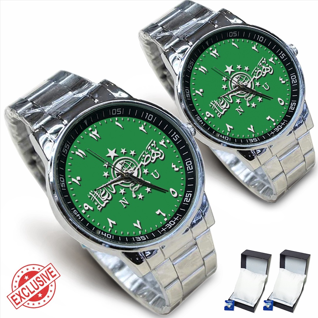 Jam Tangan Rantai Couple Nahdlatul Ulama - NU Motif 3 (Keren)