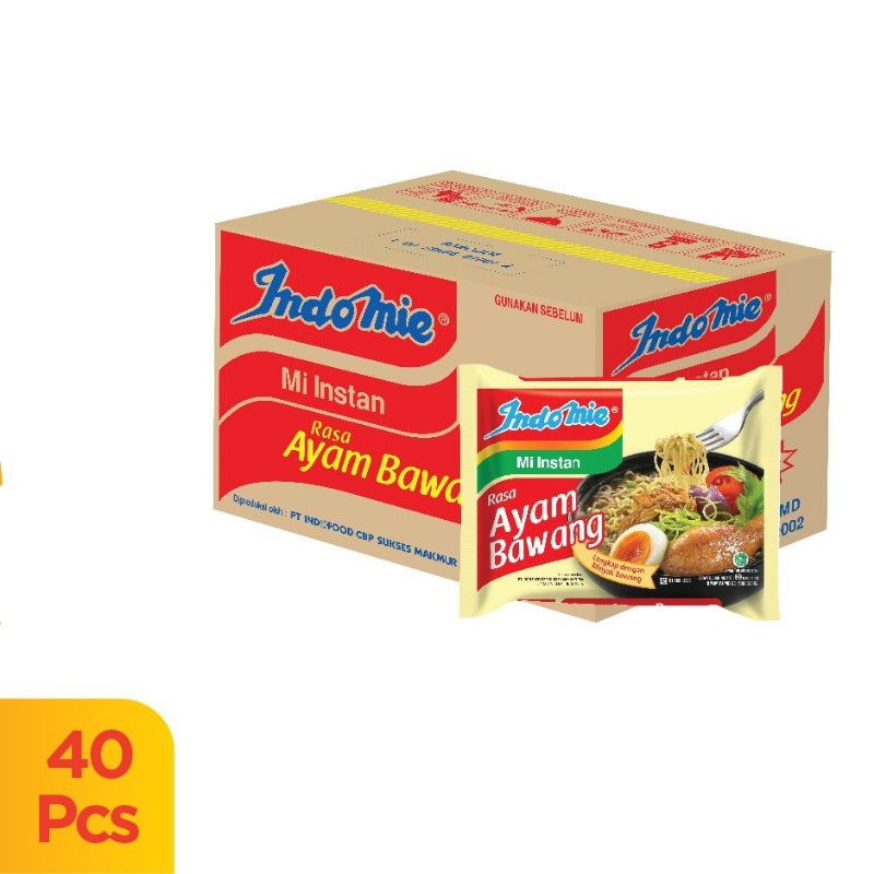 

Indomie ayam bawang 1 doz dus isi 40 pcs