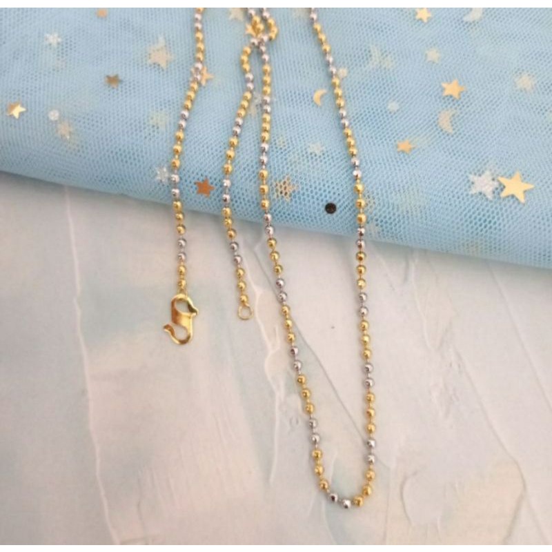 Kalung Perhiasan biji lada kombinasi / kalung wanita panjang 45 cm