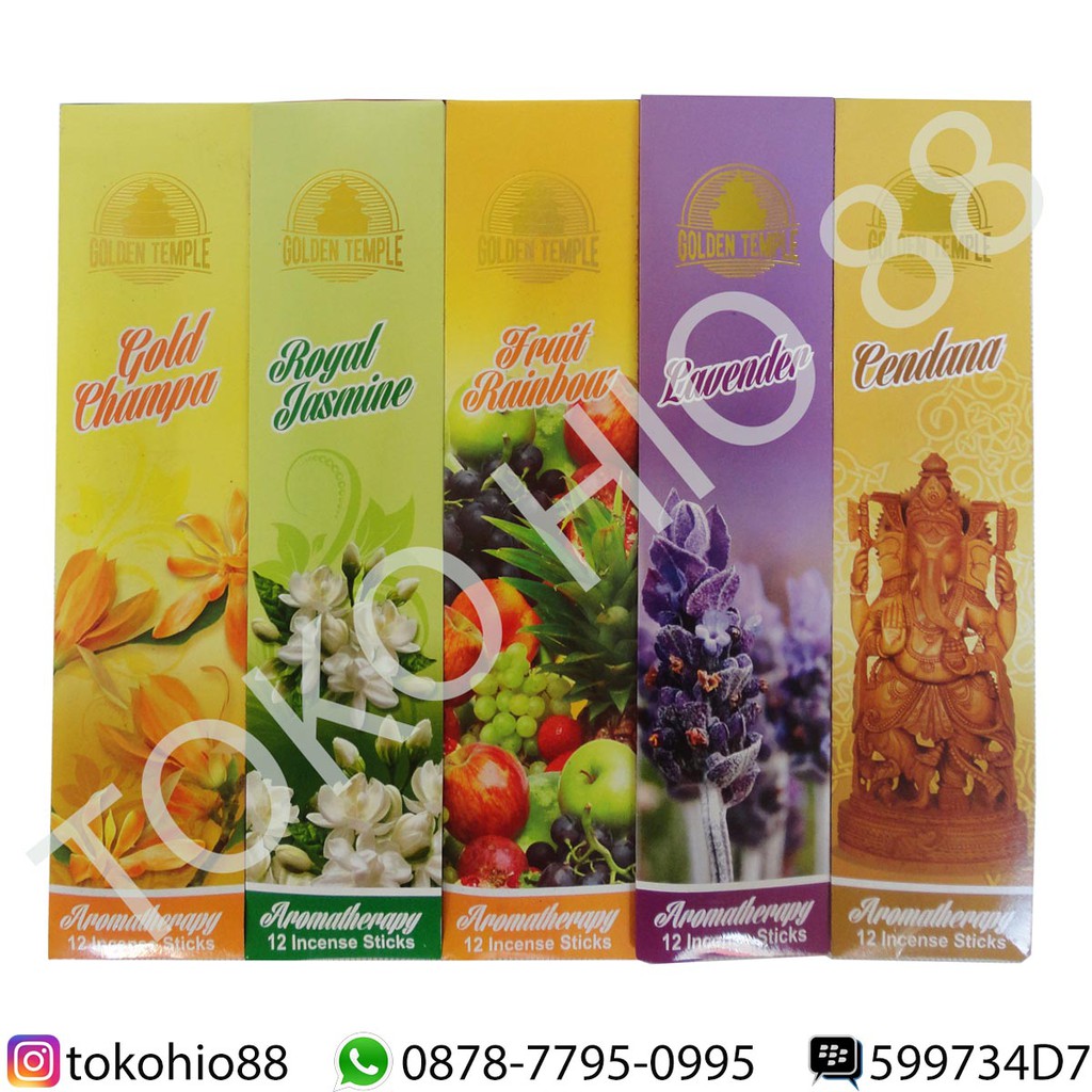 Hio Harum Dupa Hitam Wangi Aromaterapi Merk GT Golden Temple Incense Stick Aromatherapy Bagus Laku