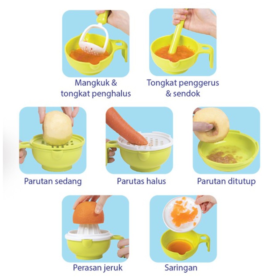 Baby Safe AP014 Multi Food Grinding Set Alat Pengolah MPASI Food Maker