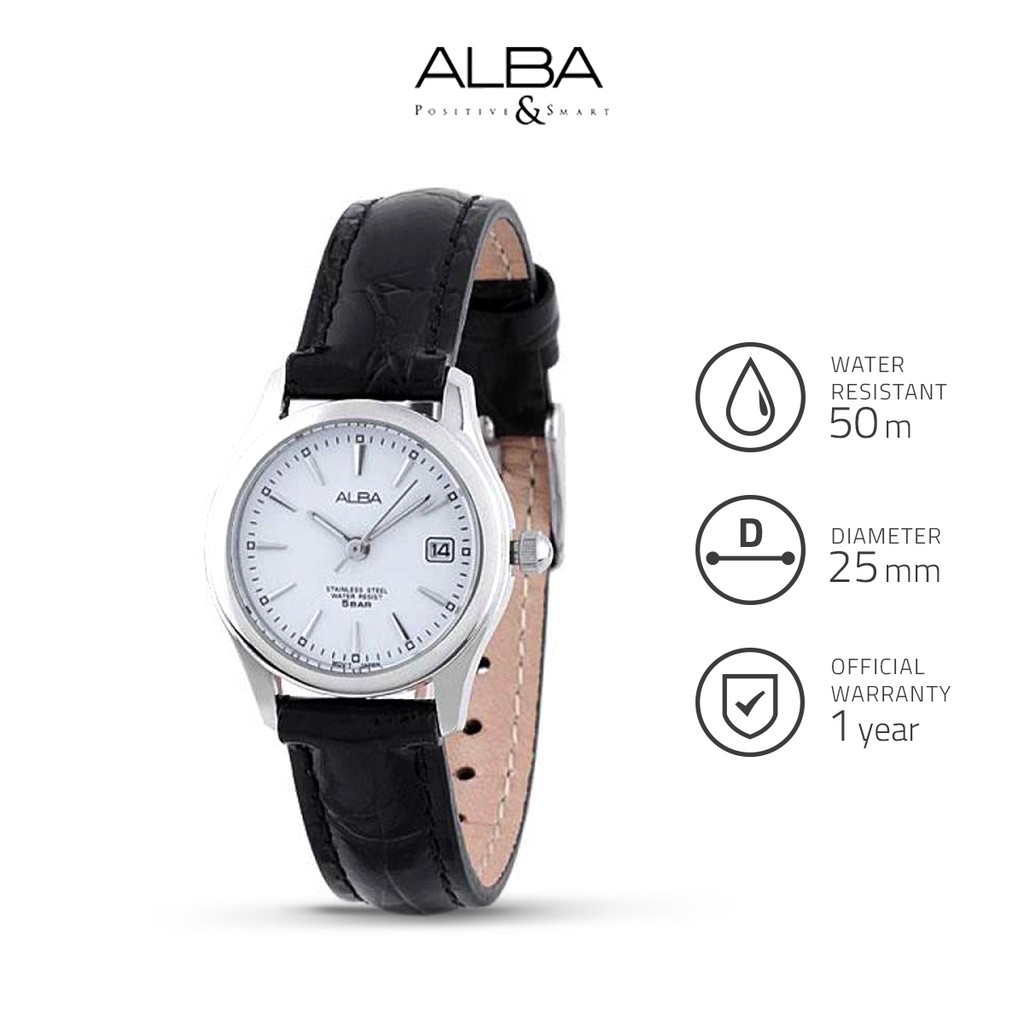 Jam Tangan Wanita Alba Standard Quartz Leather Axu035 Original Shopee Indonesia