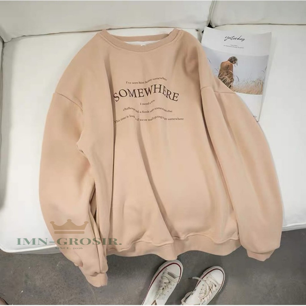 SWEATER WANITA SOMEWHERE OVERSIZE - SWEATER WANITA OVERSIZE