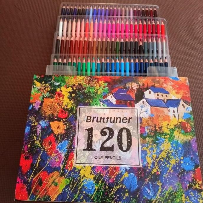 

Brutfuner Pensil Warna 72 / 120 Colors Oil Pencil / Artist Pencils Set