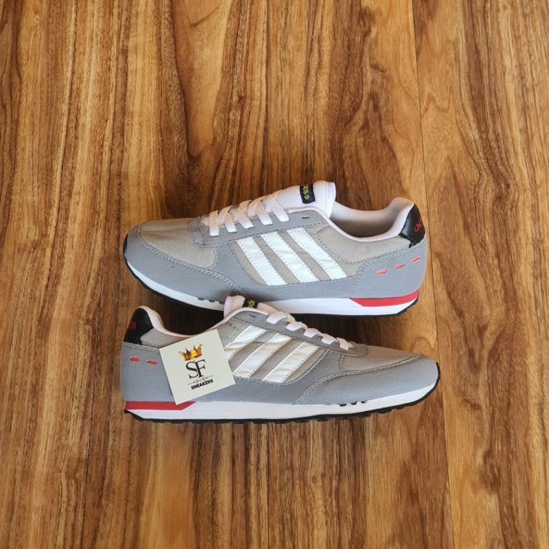 Sepatu Adidas Neo City Racer Gray White Best Quality