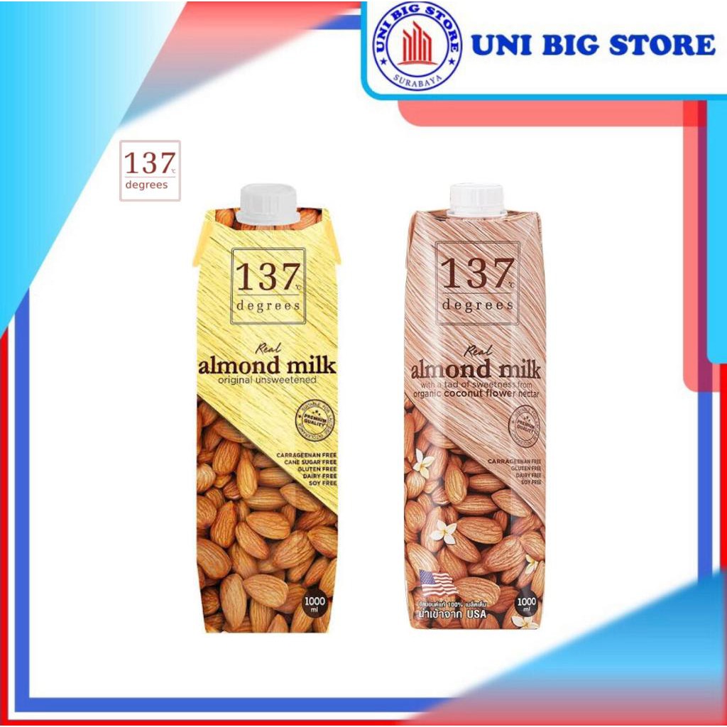 Jual Susu 137 Degrees Almond Milk Original Unsweetened Milk 1 liter Susu Almond Shopee Indonesia