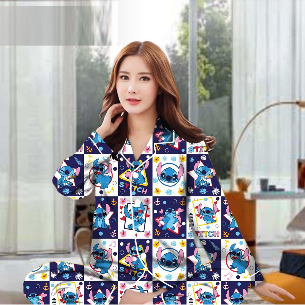 blinqshop BAJU TIDUR PIYAMA STITCH CATUR