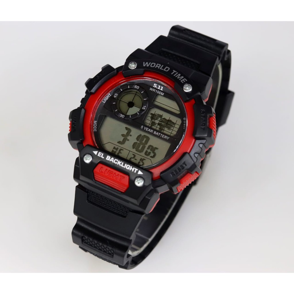 JAM TANGAN TERMURAH 5.11 DIGITAL SPORT WORLD TIME